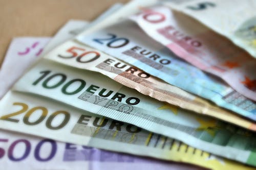 various of Euro bill