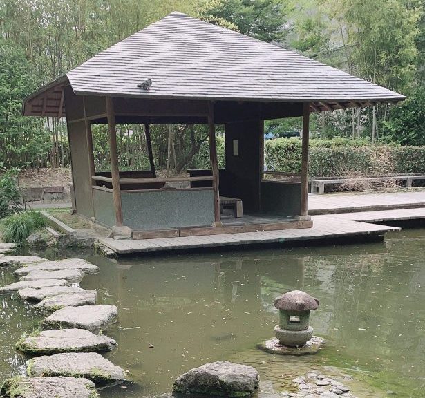 small house in Japanese garden